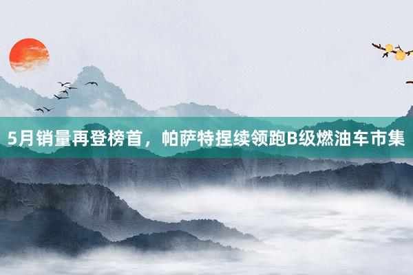 5月销量再登榜首，帕萨特捏续领跑B级燃油车市集