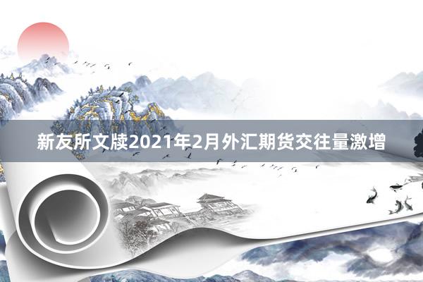 新友所文牍2021年2月外汇期货交往量激增